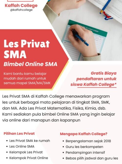 Les Privat SMA dan Bimbel Online SMA