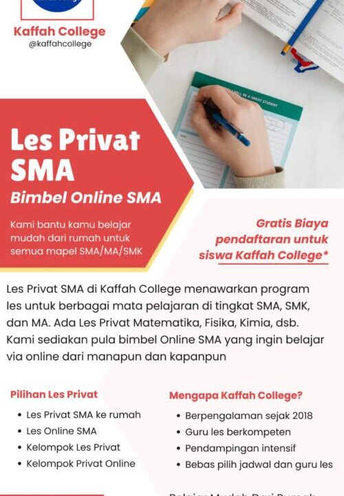 Les Privat SMA dan Bimbel Online SMA